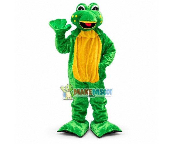 Standing Version Slim Frog Mascot Costume Standing Version Slim Frog Mascot Costume