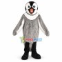 Messy Gray Hairy Penguin Mascot Costume