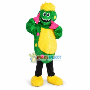 Colorful Sharp Teeth Monster Mascot Costume Colorful Sharp Teeth Monster Mascot Costume