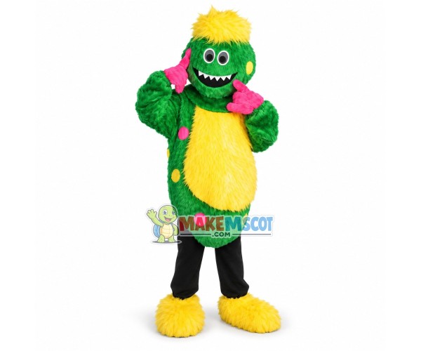 Colorful Sharp Teeth Monster Mascot Costume Colorful Sharp Teeth Monster Mascot Costume