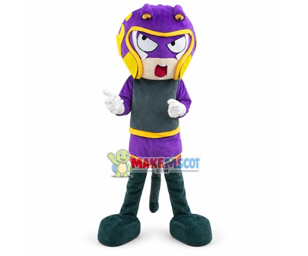 Alien Creature With Detective Helmet Mascot Costume Alien Creature With Detective Helmet Mascot Costume