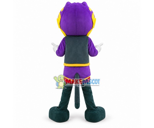 Alien Creature With Detective Helmet Mascot Costume Alien Creature With Detective Helmet Mascot Costume
