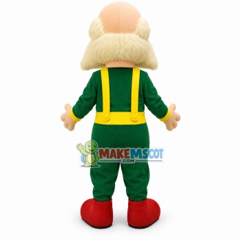 White Bearded Administrator Mascot Costume White Bearded Administrator Mascot Costume