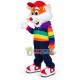 Soft Tiger With Rainbow Coat Mascot Costume Soft Tiger With Rainbow Coat Mascot Costume