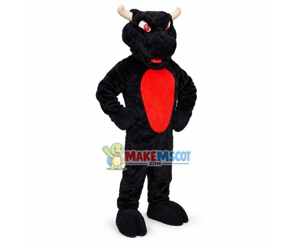 Fighting Black Bull Mascot Costume Fighting Black Bull Mascot Costume