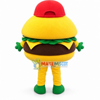 Cartoon Big Eyes Beef Burger Mascot Costume Cartoon Big Eyes Beef Burger Mascot Costume