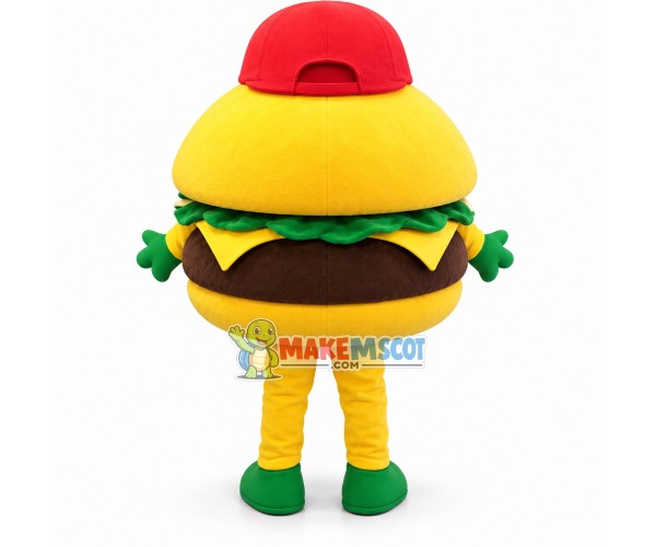 Cartoon Big Eyes Beef Burger Mascot Costume Cartoon Big Eyes Beef Burger Mascot Costume