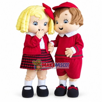 Big Face Baby In The Couple Suit Mascot Costume