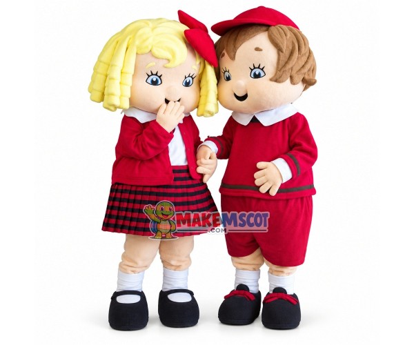 Big Face Baby In The Couple Suit Mascot Costume Big Face Baby In The Couple Suit Mascot Costume