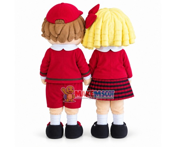 Big Face Baby In The Couple Suit Mascot Costume Big Face Baby In The Couple Suit Mascot Costume