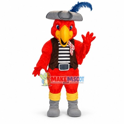 Noble Bird With Feather Hat Mascot Costume