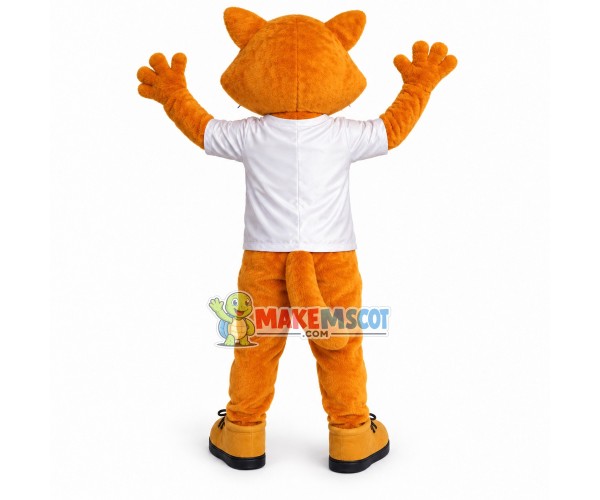 Cheerful Brown Tiger Mascot Costume Cheerful Brown Tiger Mascot Costume