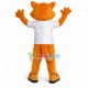 Cheerful Brown Tiger Mascot Costume Cheerful Brown Tiger Mascot Costume