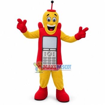Old Style Button Phone Mascot Costume