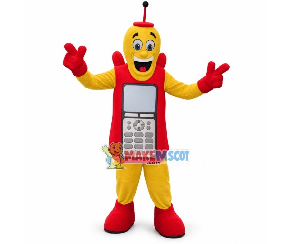 Old Style Button Phone Mascot Costume Old Style Button Phone Mascot Costume