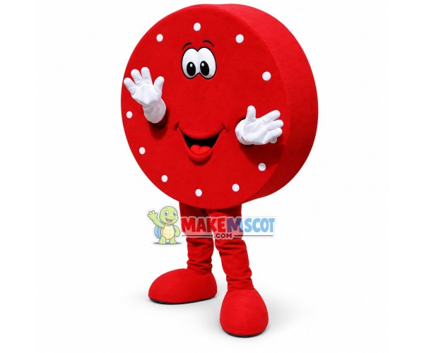 Red Cartoon Dial Mascot Costume