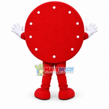 Red Cartoon Dial Mascot Costume Red Cartoon Dial Mascot Costume