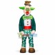 Halloween Clown With Green Horns Mascot Costume