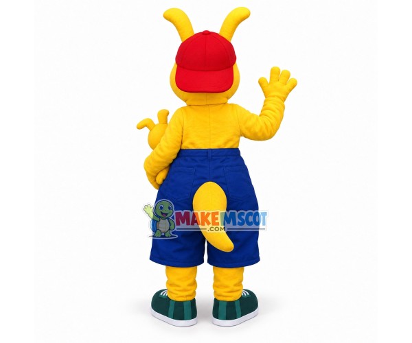 Yellow Kangaroo Mother Mascot Costume Yellow Kangaroo Mother Mascot Costume