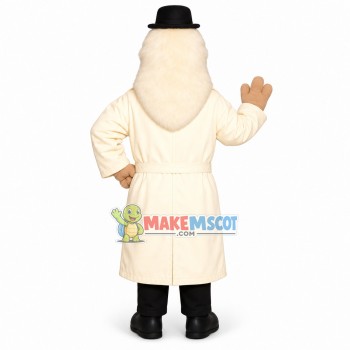 Thick Beard Old Man Mascot Costume Thick Beard Old Man Mascot Costume