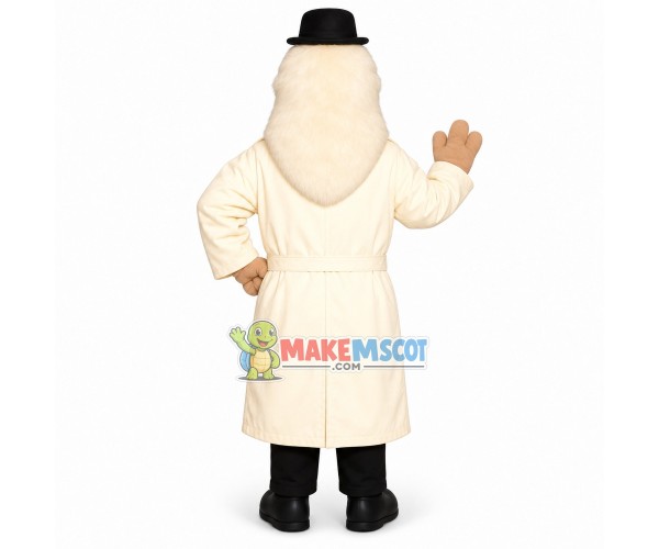 Thick Beard Old Man Mascot Costume Thick Beard Old Man Mascot Costume