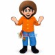 Unsophisticated Farmer Mascot Costume Unsophisticated Farmer Mascot Costume