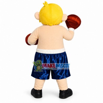 Boxer Boy Wearing Gloves Mascot Costume Boxer Boy Wearing Gloves Mascot Costume