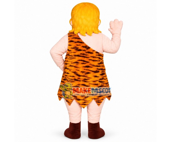 Savage In Animal Fur Suit Mascot Costume