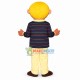 Blond Big Mouth Boy Mascot Costume Blond Big Mouth Boy Mascot Costume