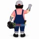 Repairman With Toolbox Mascot Costume Repairman With Toolbox Mascot Costume