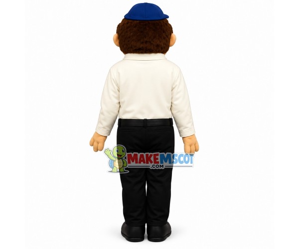 Cramped Department Manager Mascot Costume Cramped Department Manager Mascot Costume