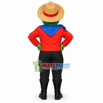 Distinct Green Scarecrow Mascot Costume Distinct Green Scarecrow Mascot Costume