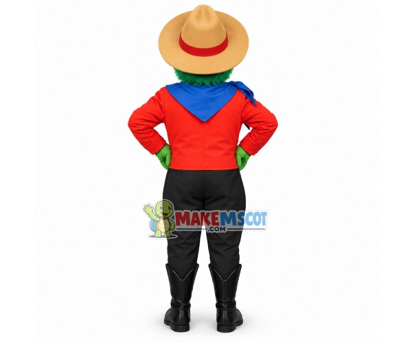 Distinct Green Scarecrow Mascot Costume