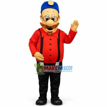Careful Bearded Appraiser Mascot Costume Careful Bearded Appraiser Mascot Costume