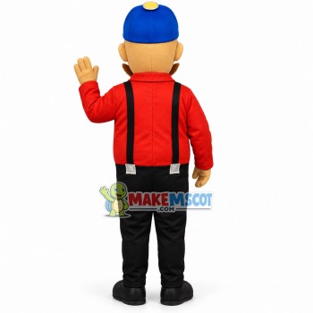 Careful Bearded Appraiser Mascot Costume Careful Bearded Appraiser Mascot Costume