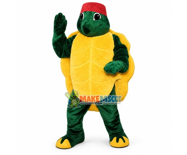 Inspirational Tortoise With Turban Mascot Costume