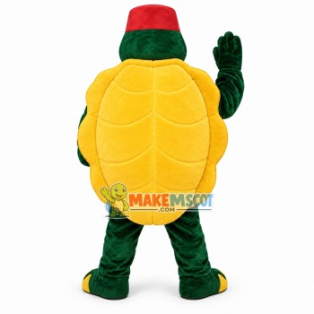 Inspirational Tortoise With Turban Mascot Costume Inspirational Tortoise With Turban Mascot Costume
