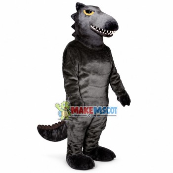 Fierce Grey Dinosaur Mascot Adult Costume Fierce Grey Dinosaur Mascot Adult Costume