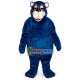 Dark Blue Furry Bear With Glasses Frames Mascot Costume Dark Blue Furry Bear With Glasses Frames Mascot Costume