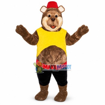 Soft Bear In The Short Vest Mascot Costume Soft Bear In The Short Vest Mascot Costume