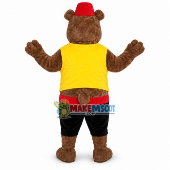 Soft Bear In The Short Vest Mascot Costume Soft Bear In The Short Vest Mascot Costume