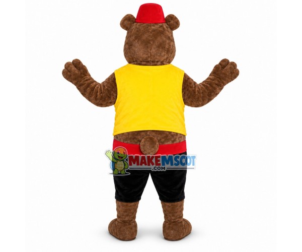 Soft Bear In The Short Vest Mascot Costume Soft Bear In The Short Vest Mascot Costume
