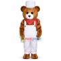 Plush Bear With Printed Square Scarf Mascot Costume