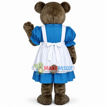 Sister Bear In The Lace Dress Mascot Costume Sister Bear In The Lace Dress Mascot Costume