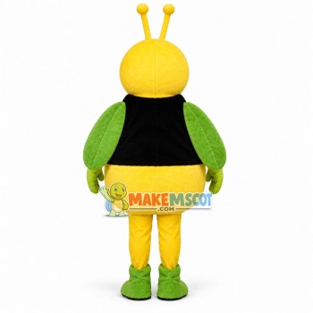 Playful Bee Wearing Sports Vest Mascot Costume