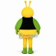 Playful Bee Wearing Sports Vest Mascot Costume