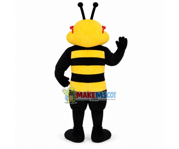 Cool Big Face Bee Mascot Adult Costume Cool Big Face Bee Mascot Adult Costume