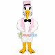 Rigorous Egret Expert With Glasses Mascot Costume Rigorous Egret Expert With Glasses Mascot Costume