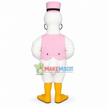 Rigorous Egret Expert With Glasses Mascot Costume Rigorous Egret Expert With Glasses Mascot Costume