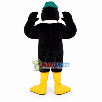 Black Bird In The Blouse Mascot Costume Black Bird In The Blouse Mascot Costume